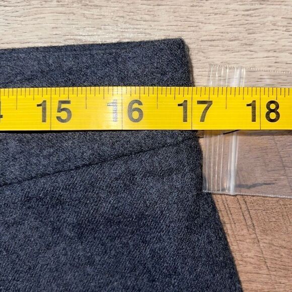 Theory Womens Ferran Flannel Wool Blend Tapered‎ Trouser Pants Charcoal Sz 8 NWT - Picture 9 of 11